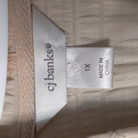 Plus size 1x CJ BANKS seersucker lightweight, zip front, hoodie jacket w/ - Picture 5 of 11